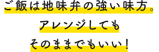 ご飯は地味弁の強い味方。アレンジしてもそのままでもいい!