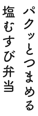 パクッとつまめる塩むすび弁当