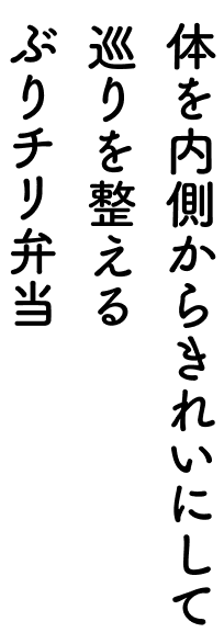 体を内側からきれいにして巡りを整える ぶりチリ弁当
